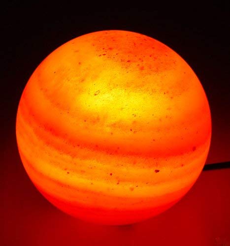 Globe Shape & Ball Shape Salt Crystal Lamp with Plastic Feet Ready to Plug in with FREE SALT CANDLE HOLDER