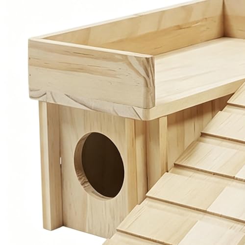 Escondite de madera con rampa de escalada para geco 7