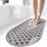 DEXI Bathtub Mat Non Slip Shower Floor Mats for Bathroom Bath Tub Washable Suction Cup 16'x35',Clear...
