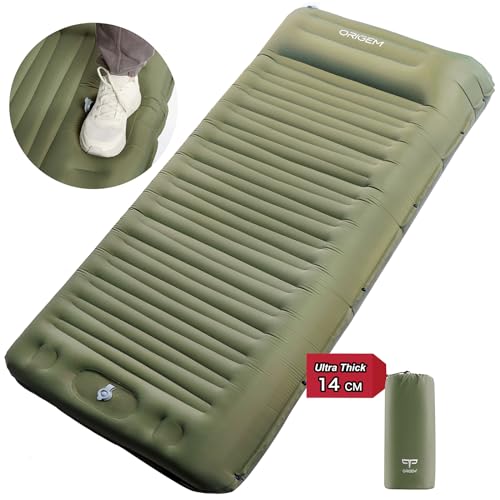 Origem Self Inflating Sleeping Pad for Camping, 14CM Ultra-Thick Camping Mat with Built-in Pump, Outdoor Ultralight Sleepinging Mat for Camping Tent, Backpacking, Hiking and Traveling (Green) by Origem - Image 7