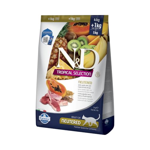 N&D Tropical Selection Neutered • Lamb and tropical fruits feline 5 kg