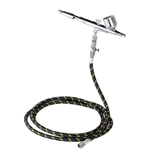 KKmoon 0.2mm 0.3mm 0.5mm 7cc Aerógrafo Profesional de Alimentación de Gravedad de Doble Acción Kit Compresor de Aire para Arte Pintura Tatuaje Manicura Rociador de Modelo de Craft Cake