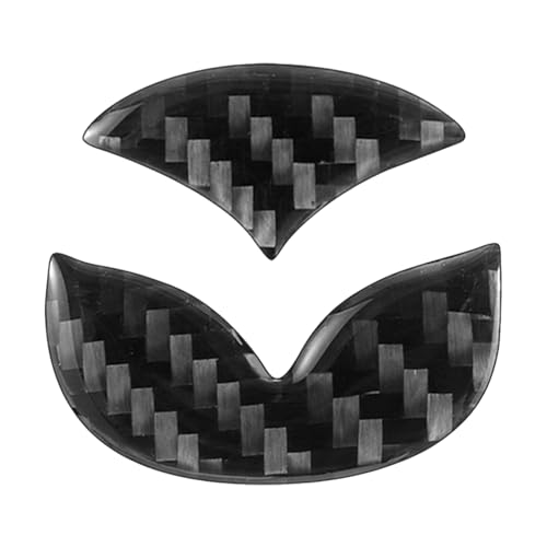 Image of Compatible with Car Rear Tailgate Emblem Logo Trim Accessories Carbon Fiber Emblem Badge Decal Cover Sticker for Mazda CX-5,Black