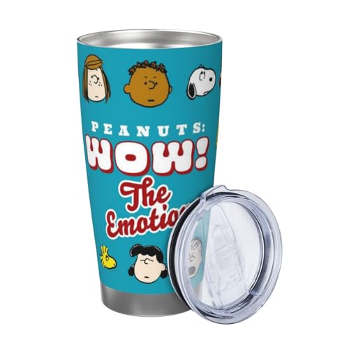 マグカップ スヌーピー (1) コーヒーカップ コンビニカップ 保冷 保温 タンブラー ステンレス製 大容量 真空断熱マグ 蓋付き 持ち運び 直接ドリップ 車用 600ml Straw Three-piece Set