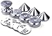 Aluminio Spike/Cono absorber per altoparlanti vite + piedino - 4 pz (Cuscinetto per settore biadesivo)
