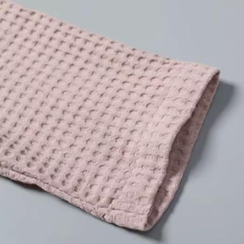 PEKJI Cotton Bathrobe with 2 Pockets Waffle Robes with Belt Unisex Full-Length Robe Fast-Drying Bath Robe After Shower3