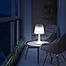 pearlstar LED Solar Table Lamp Outdoor Indoor Desk Lamp White Night Lights Garden Patio Solar Table Lights, Auto ON/Off, 2 Lighting Modes (Pure White)