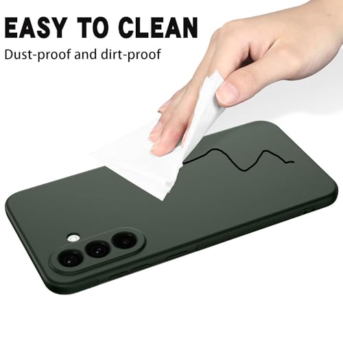Image of Back Cover for Samsung Galaxy A26 5G | Full Camera Protection | Premium Liquid Silicon Case | Flexible Bumper Case for Samsung Galaxy A26 5G (Military Green)