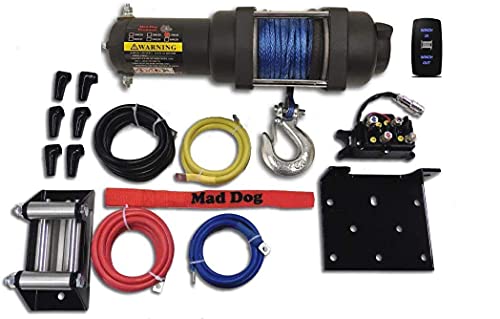 Winche eléctrico Mad Dog 3500 LB con cuerda sintética miniatura 2