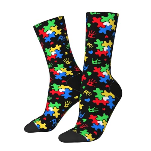 GWLCGFY Autism Awarenee Socks for Women Men Novelty Fashion Autism Socks Gifts for Autism Awareness Month Decor
