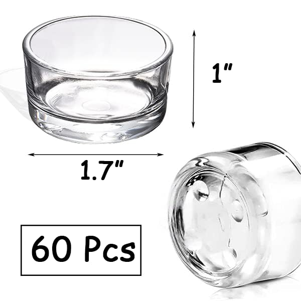 GOLDEAL 30 PCS Small Clear Glass Tealight Candle Holders,Tealight Holders Bulk Use for Weddings Parties Dinner,for 1.5" Tealight. as Well as Candle Mould… - Image 3