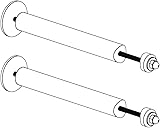 Make A Wake Marine Boat T-Top Console Standoff Braces, White Powder Coated