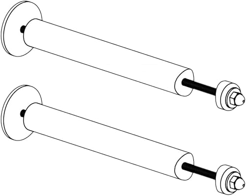 Make A Wake Marine Boat T-Top Console Standoff Braces, White Powder Coated