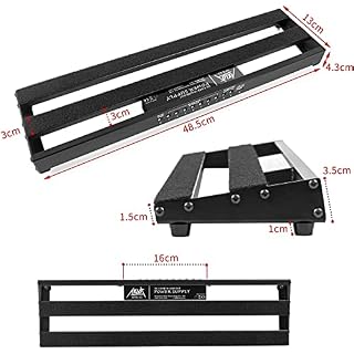 Pedalboard,AKLOT Pédalier de Guitare Pedal Board avec Alimentation Intégrée Pédalier d’Effet en Alliage d’Aluminium 48,5 x 13x 4,3cm Noir avec Sac Câble de Pédale Velcro - Les Beatles, Paul McCartney, John Lennon, RIngo Starr, George Harrison Pedalboard,AKLOT Pédalier de Guitare Pedal Board avec Alimentation Intégrée Pédalier d'Effet en Alliage d'Aluminium 48,5 x 13x 4,3cm Noir avec Sac Câble de Pédale Velcro – Image 6