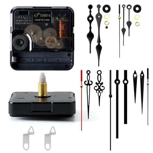 Mouvement D’Horloge Silencieux, Mécanisme D’Horloge Murale À Quartz Avec Aiguilles, Lot De 2, Longueur D’Axe 22 Mm, Kit De Réparation Complet, Pièces...