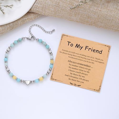 Image of Best Friend Bracelet Gifts for Women Sister Bestie, Christmas Gift for Teens Mom Daughter Granddaughter Birthday Gift for Her Stocking Stuffers