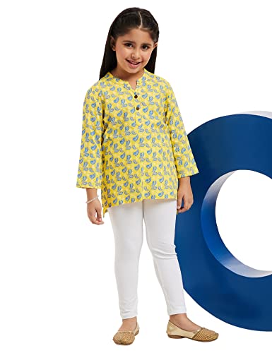 Image of Amazon Brand - Jam & Honey Girl's Cotton Regular Short Kurti
