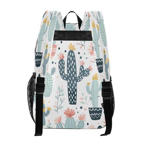 Mochila transparente de cactus con bolsillos para seguridad y colegio 3