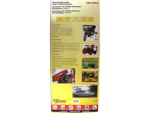 Lumax Lx-1314 Gold/Silver Manual/Pneumatic 2-In-1 Fluid Extractor (2.6G 10L Capacity). Suitable For Brake Fluid, Engine Oil, Gear Oil, Transmission Fluid, Water, Etc. #TOP2