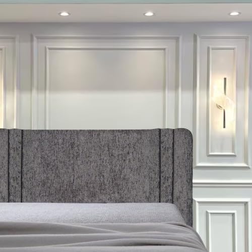 luxisleepltd Tufted Upholstered Sidebar Linen Turin Headboard for divan bed frame Single double king 20''/26''/30" Tall, (Charcoal, 4ft-20''Tall)