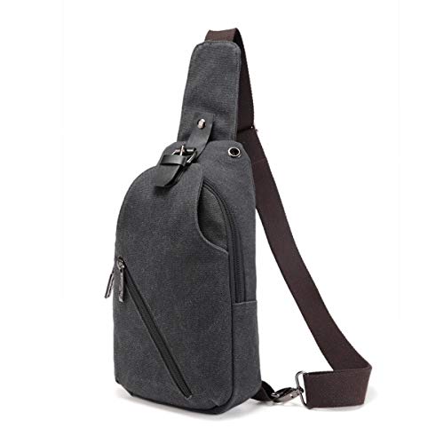 Sling Bag Shoulder Chest Crossbody Bags for Men Women,Retro Canvas Crossbody