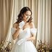 Xinjoduz 1 Pair White Satin Gloves Women Formal White Lace Gloves for Tea Party Wedding Bridal, Elegant Short Wrist Pearl Glove for 1920s Fashion Accessories