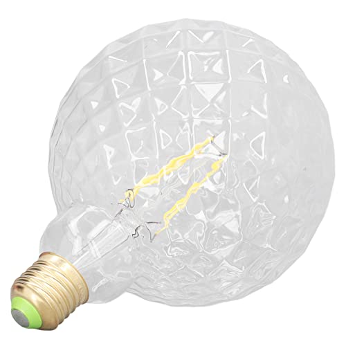 Fdit Bombillas Redondas de 4W Luces LED con Forma de Ananas Luz Neutra 4000K Base E26 E27 360LM Bombilla de Vidrio Transparente con Diseño de Mecha para Cafetería Restaurante