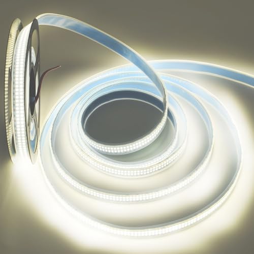 Image of SUYOOULIN LED Strip Lights, 16.4ft Dimmable DC 12V SMD 2025 Double Rows 3120 LEDs 65000LM Super Bright LED Ribbon Strip, Tube Waterproof IP67 for Home Party Decoration (Neutral White 4500K)