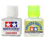【2種セット】プラモデル用接着剤 タミヤ セメント（通常タイプ+流し込み速乾タイプ）プラモデル組み立て用 40ml ×2本
