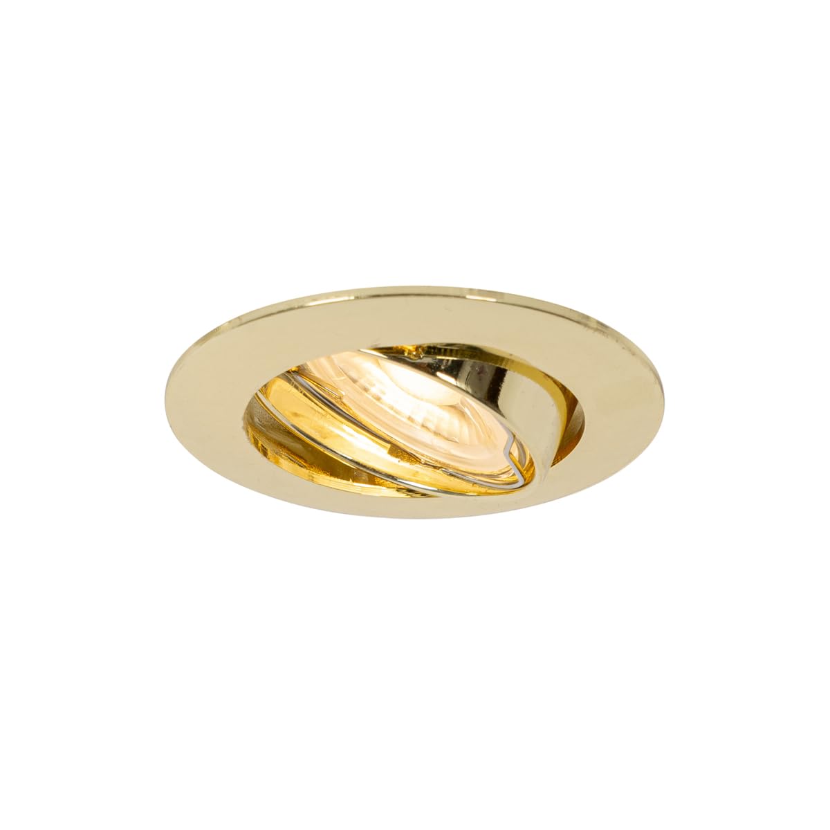 QAZQA edu - Spot encastrable - 1 lumière - Ø 6.2 cm - Laiton - Moderne - éclairage intérieur - Salon I Chambre I Cuisine I Salle à manger