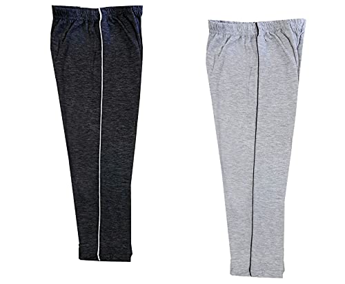 Image of indi weaves Girls Cotton Solid Capri 3 /4th Leggings (Pack of 2)
