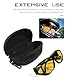 Flaconi Motorrad-Nachtfahrbrille,Nachtsichtbrille für Autofahrer,Nachtbrille zum Autofahren,Brille für Nachtfahrten,Anti Blend Brille,Nacht Brille Auto,Geeignet für Motorrad,Fahrrad,Auto,Rennsport