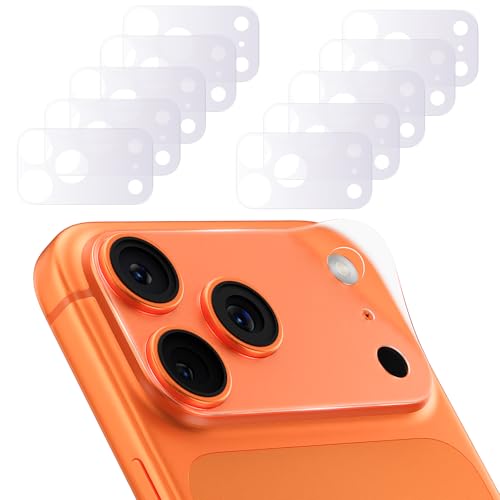 Image of YWXTW 10 Pack Camera Lens Sticker for iPhone 17 Pro, [1:1 [Anti Fingerprint] Matte Camera Protective Film, Camera Skin Plateau Protector, Case Friendly