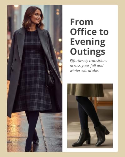 Image of MeMoi Boston Ribbed Cotton Sweater Tights, Warm Opaque Winter Tights