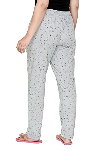 Image of CUPID Woman's Regular Fit Cotton Pyjamas Comfortable Night Pajamas Track Pant, Lowers, Daily Use Lounge Wear Pants for Ladies