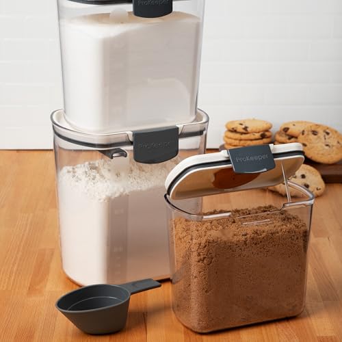 Image of PREPWORKS ProKeeper 3 Piece Baker's Storage Set - Includes Flour, Sugar, and Brown Sugar Containers