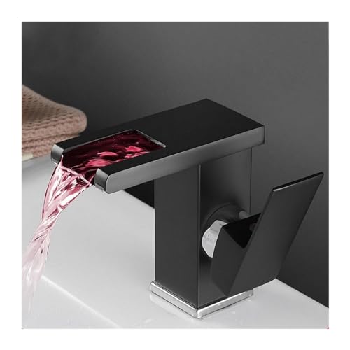 Éviter les brûlures avec ce lavabo cascade noire à LED magique