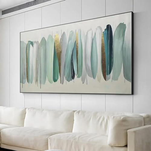 Peinture acrylique colorée moderne 90x180 cm pour salon