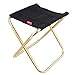 Taburete Plegable Portátil, Mini Silla Portátil al Aire Libre, Taburetes Plegables Impermeables al Aire Libre, Sillas Plegables de Aluminio para Acampar Pesca Picnic Barbacoa Viajes (Negro)