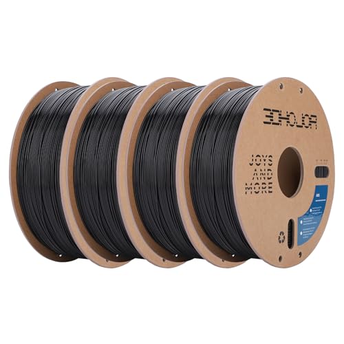 Image of 3DHoJor ABS Filament 1.75mm, ABS Black 1KG*4 Bundle Spool,3D Printer Filament, Dimensional Accuracy + /- 0.03 mm, Fit Most FDM Printer-Black