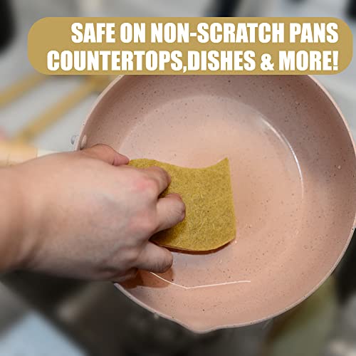 Natural Sponges Scurb Sponges For Kitchen Non-Scratch Biodegradable Plant Based Scrubber Pads For Cleaning Dishes,16 Pack #TOP3