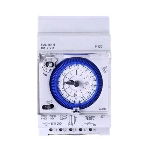 CCCAZ1 Temporizador mecánico analógico, 110 V-220 V, 24 Horas, programable Diariamente, Ajuste de 15 Minutos, relé Interruptor SUL181D