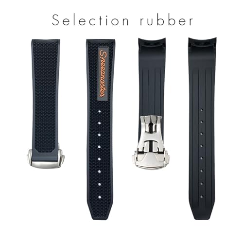 Bracelet de montre en silicone pour Omega Sxwatch Speedmaster Seamaster 300 20mm