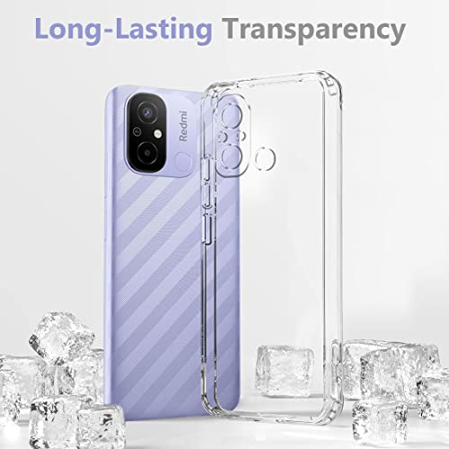 Image of Fashionury Slim Ultra Soft Transparent Back Cover for Mi Redmi 12C | Flexible Silicone | Camera Protection Back Case