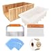 ESA Supplies Large Size Wooden Soap Loaf Cutter Mold and Soap Cutter Set + 1 pc Rectangle Silicone Mold + 1 pc Straight Cutter + 1 pc Wavy Cutter