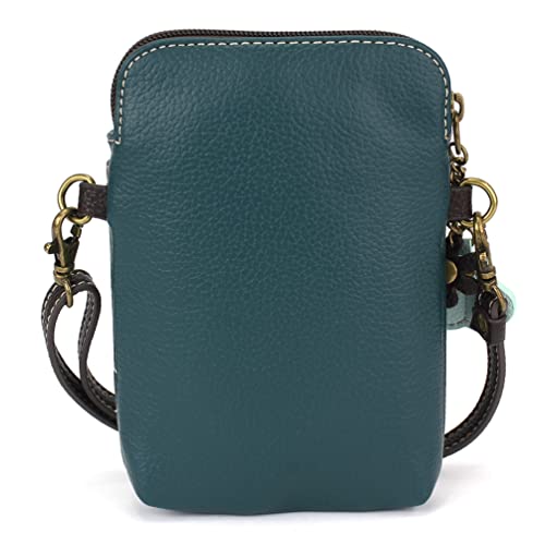 Image of CHALA Ocean Collection Cell Phone Crossbody Purse-Women PU Leather /Canvas Multicolor Handbag with Adjustable Strap