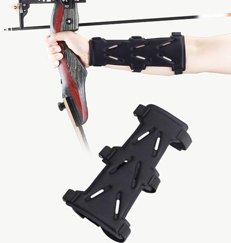 Archery Arm Guard Forearm Wrist Protector Adjustable 3-Strap Accessory for Bow Hunting Archery Accessories Fits Youth & Adult Unisex, Right & Left Handed for Archery Practice Hunting Target