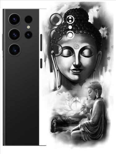 Image of AtOdds - Full Body Back Screen Guard Protector Film - Lamination Wrap Skin Sticker Compatible with Samsung Galaxy S23 Ultra (5G) | Scratchproof Matte Finish (Buddha)