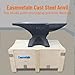 Easmvetaln 110Lbs Cast Steel Anvil,Single Horn Anvil,High Hardness Round Horn Anvil Blacksmith with Large Countertop and Stable Base,Metalsmith Tool for Bending and Shaping,Black