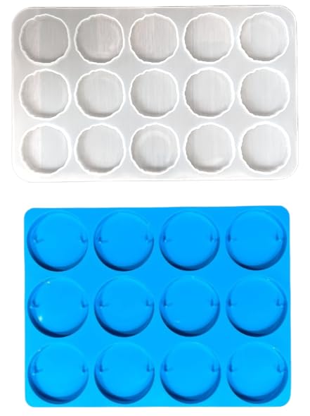 15-in-1 Agate Cavity Mold & 12-in-1 Round Blue Silicone Mold for Resin Art – Perfect for Car Dashboard Decor, Pop Sockets, Keychains, Hanging Ornaments & More – Soft, Reusable, Made in India-image-36